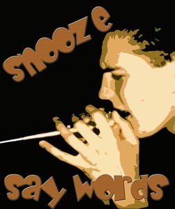 afbeelding: De voorkant van de demo 'Say Words'. Op de hoes is Ruben zingend afgebeeld.